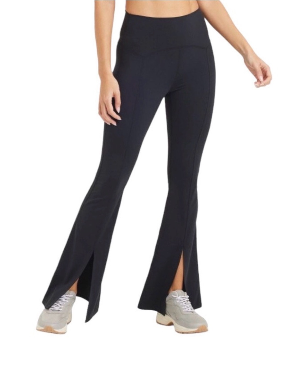 JoyLab Black High-Rise Split Flare Leggings Size Large
